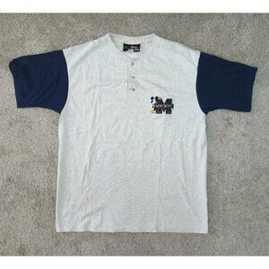 Vintage Disney Originals Mens Gray Mickey Mouse Short Sleeve Henley Size L‎ / XL
